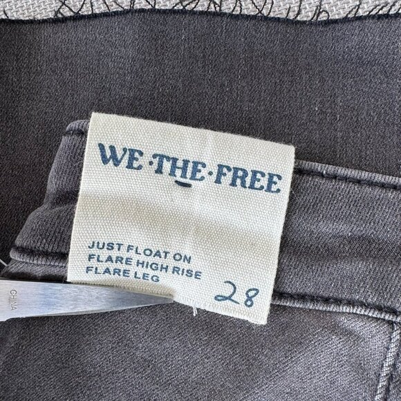 NWT Free People Just Float On Flare Jeans We The Free Washed Black 28 - Picture 6 of 11